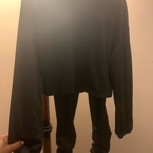 Black lounge set- long sleeve, never worn